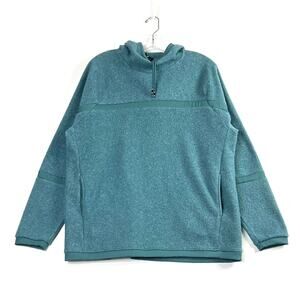 Nike Long Sleeve Fleece Hoodie Pullover Therma Blue Womens Medium
